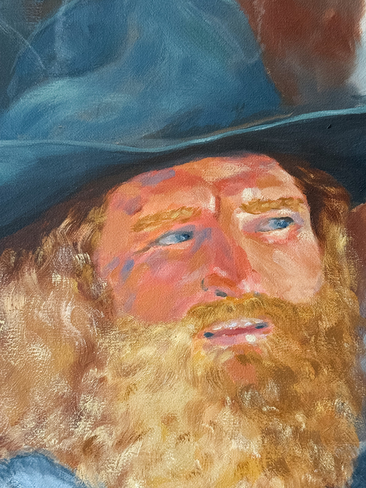 Bearded Man Oil Painting