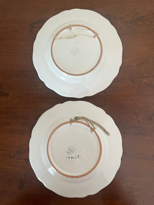 Deruta Maiolica Plates, Hand Painted