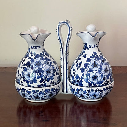 Castelli Maiolica Oil & Vinegar Cruet Set
