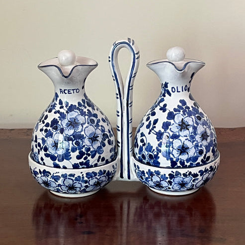 Castelli Maiolica Oil & Vinegar Cruet Set