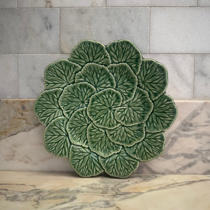 Leafy Green Majolica Plate