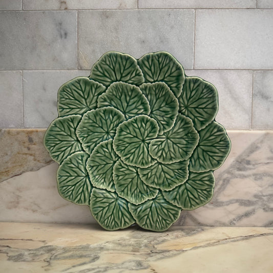 Leafy Green Majolica Plate