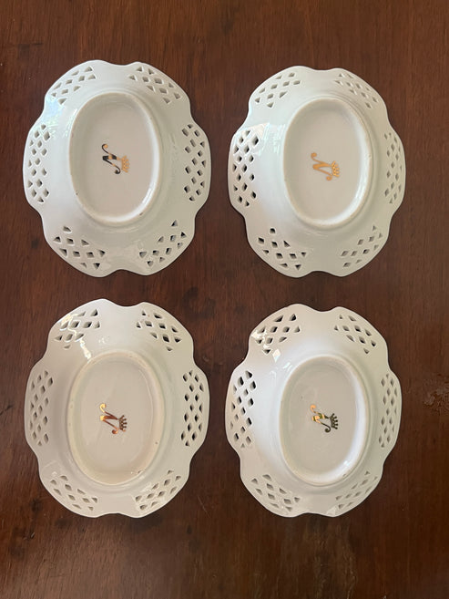European Pierced Porcelain Dishes