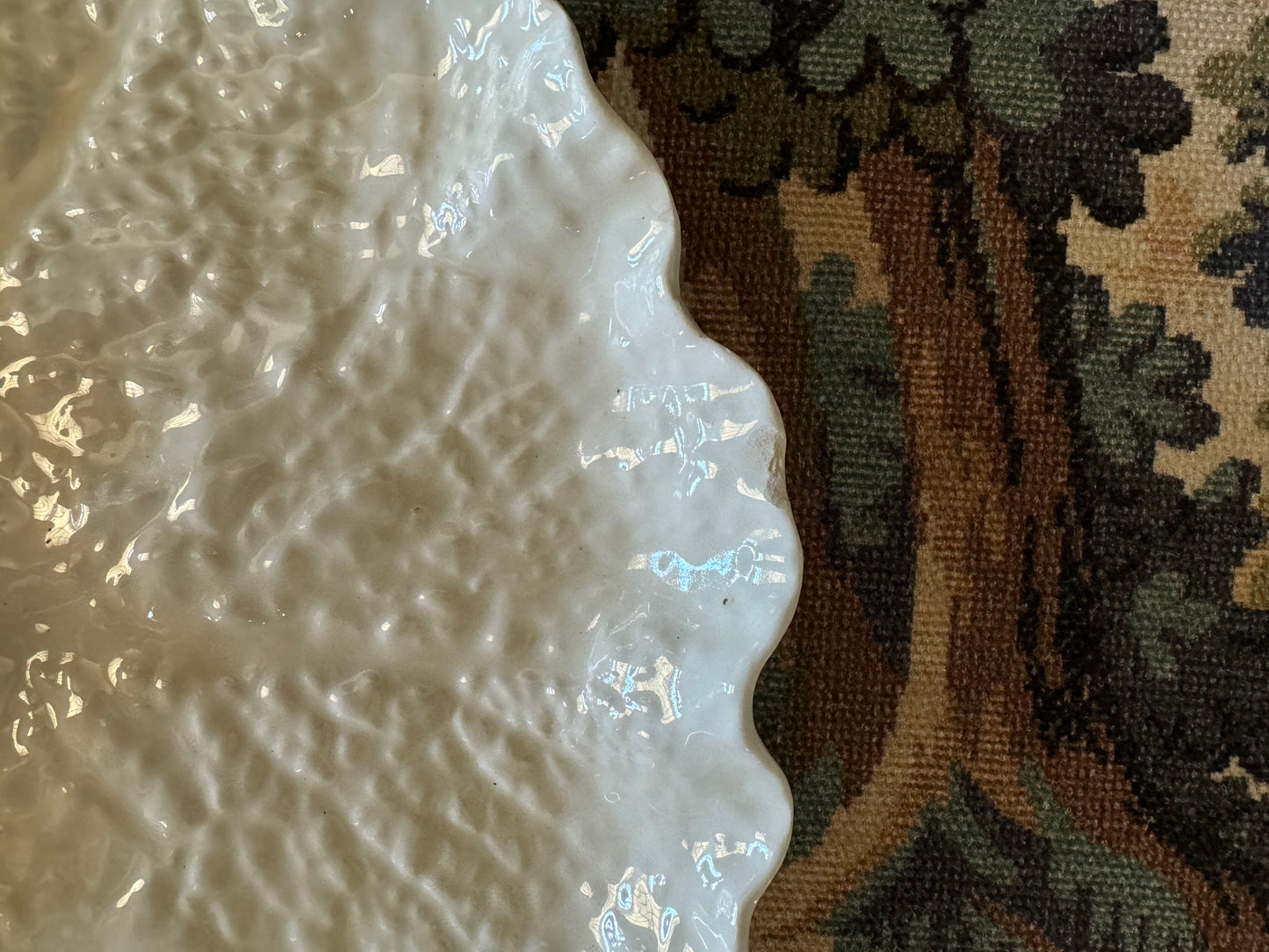 Pair of White Leaf Plates