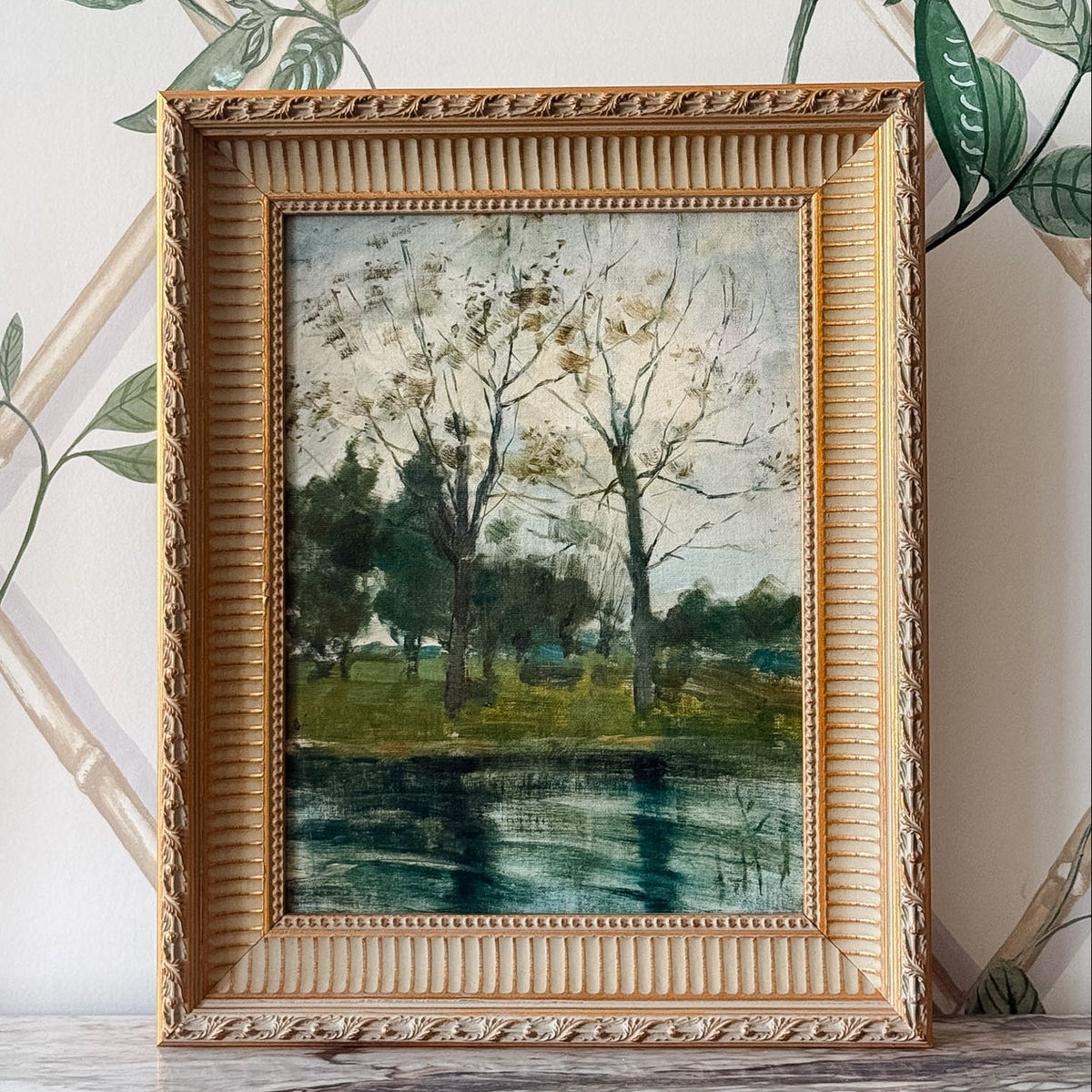 Two Trees, Framed Board Print