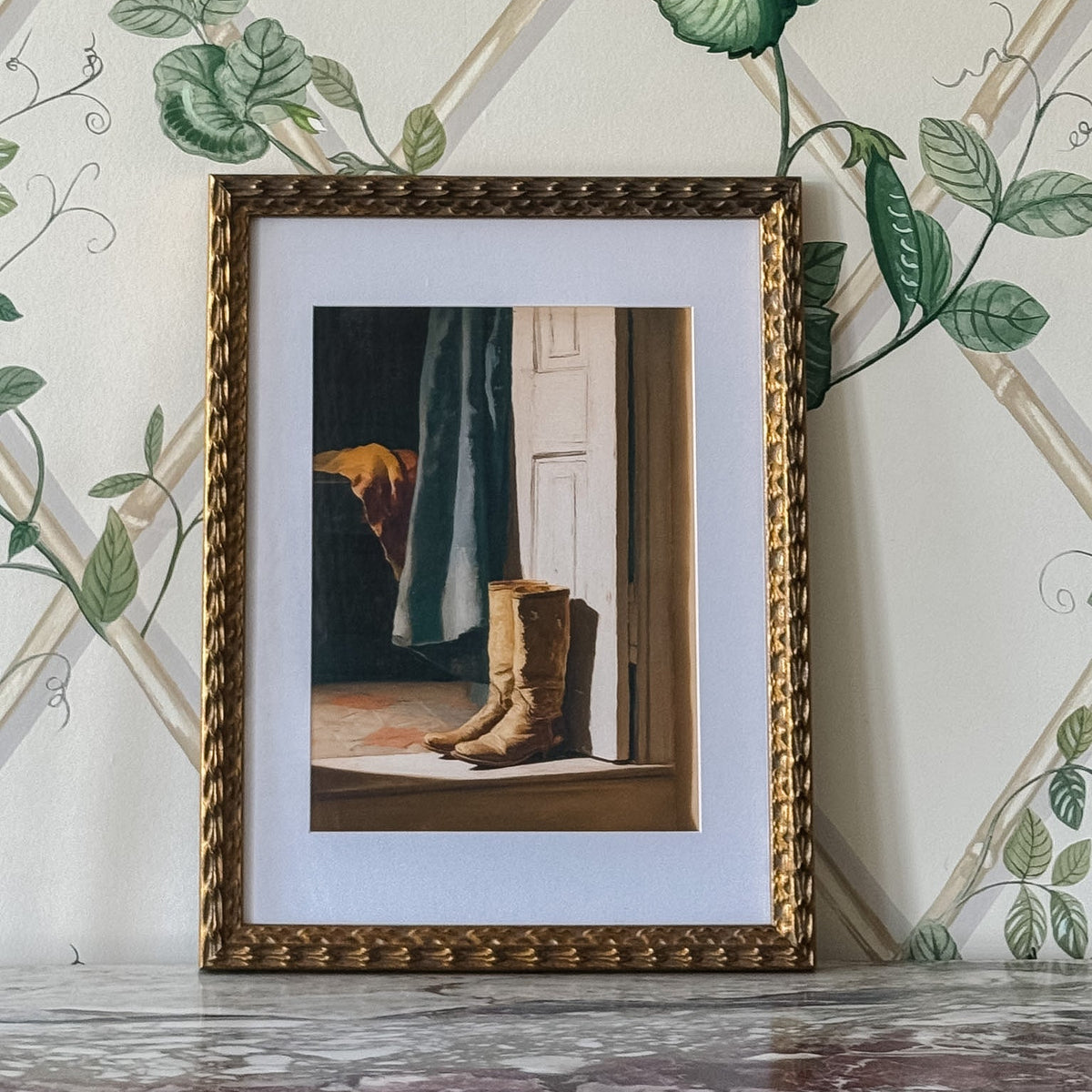 Boots by the Door, Framed Print