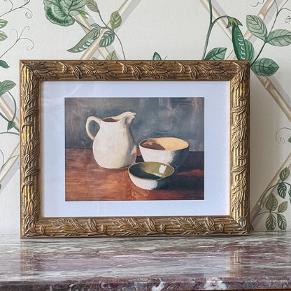 Jar and Two Bowls, Framed Print