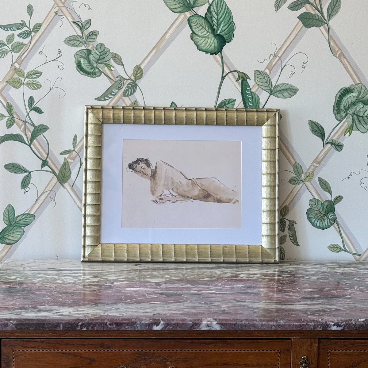 Reclined Nude, Framed Print