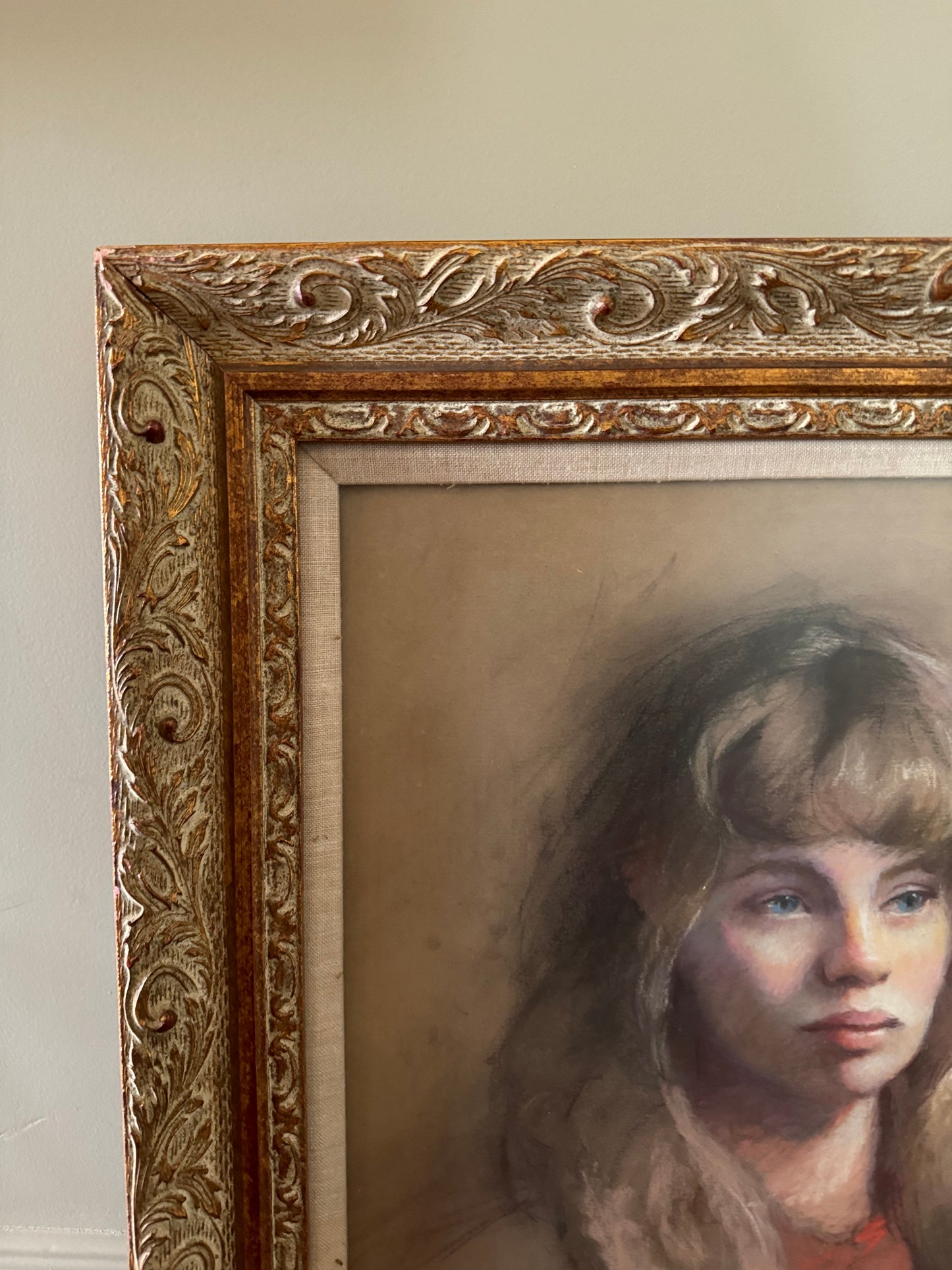 Blonde Girl Framed Original