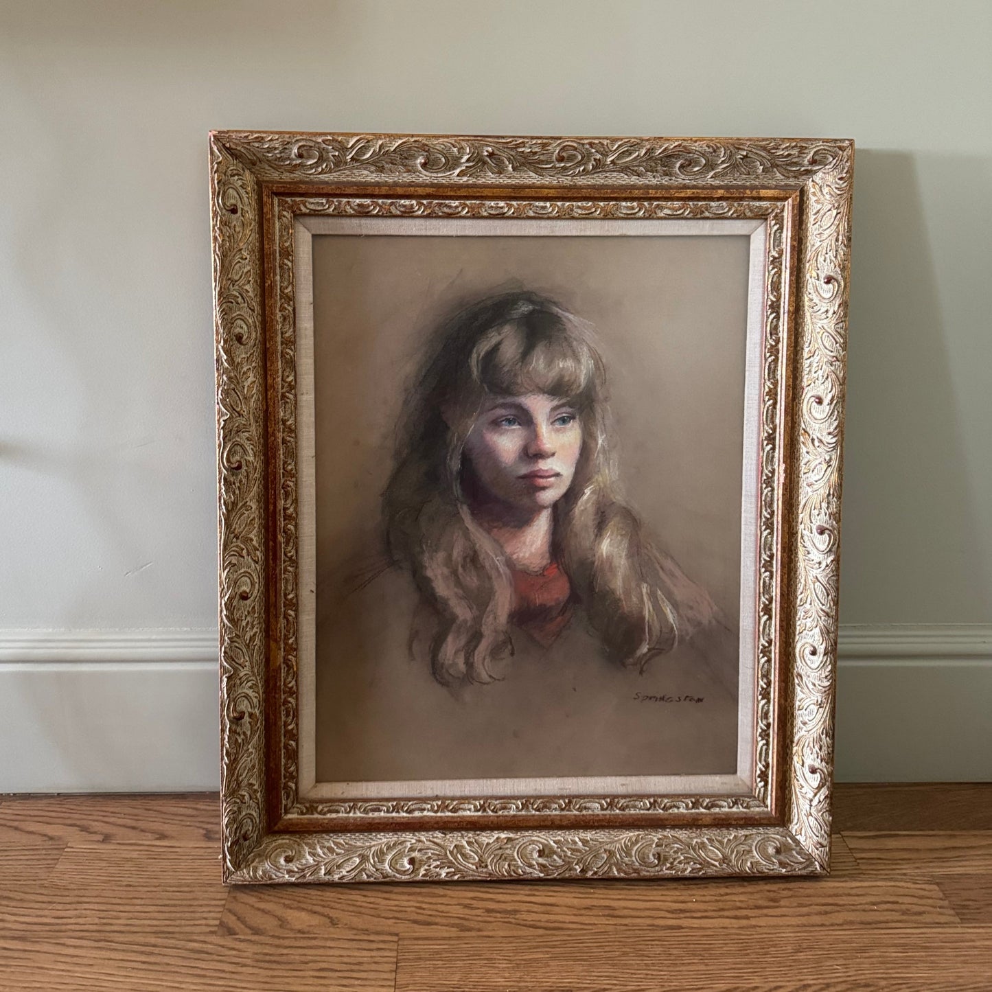 Blonde Girl Framed Original