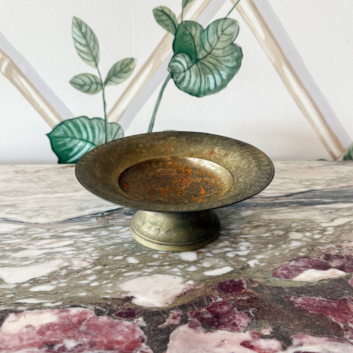 Footed Brass Dish