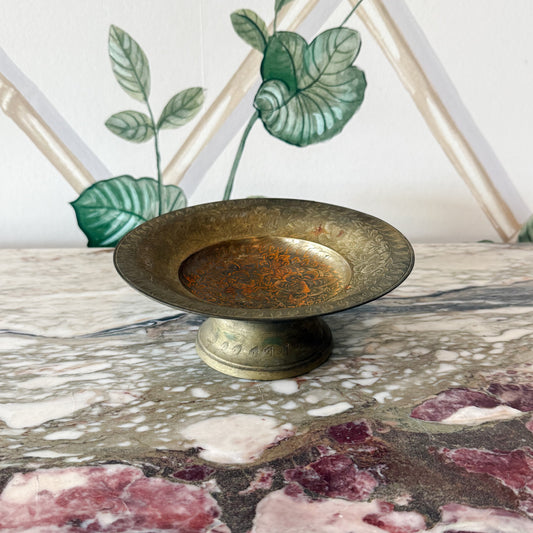 Footed Brass Dish
