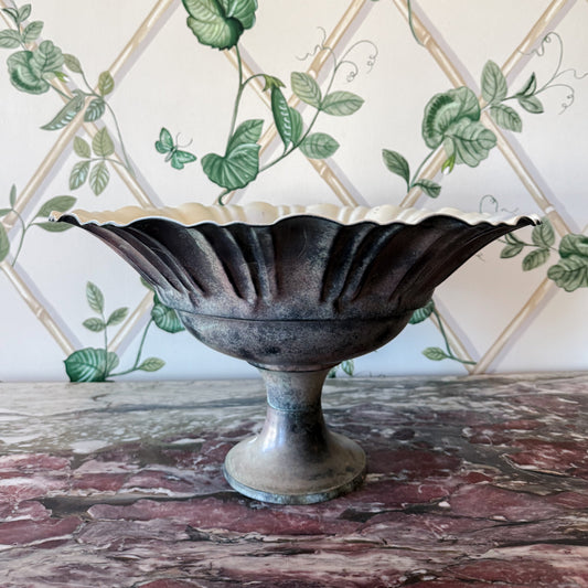 Footed Metal Bowl