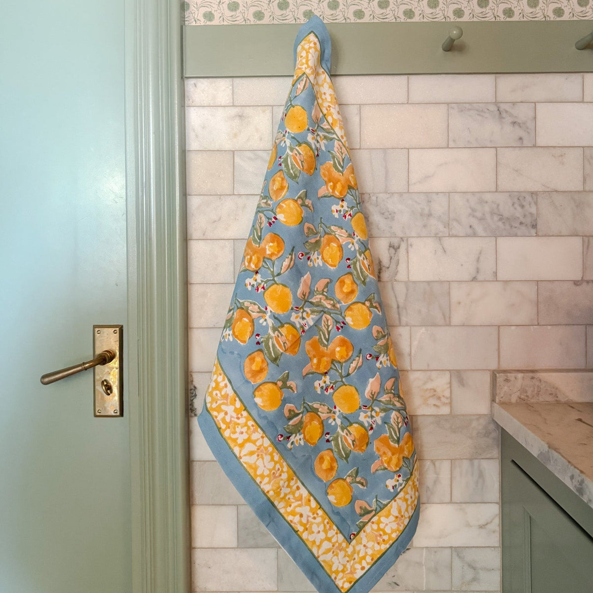 Citron Blue & Yellow Tea Towels - OAKSTREET SHOPPE