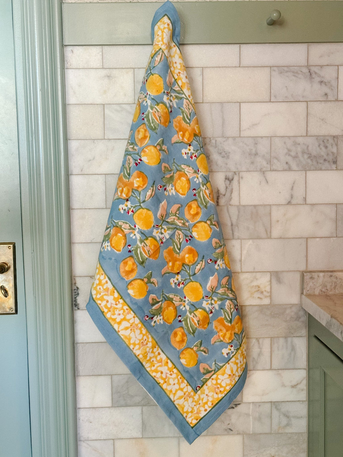 Citron Blue & Yellow Tea Towels - OAKSTREET SHOPPE