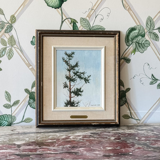 Framed scraggly Tree original Painting - OAKSTREET SHOPPE