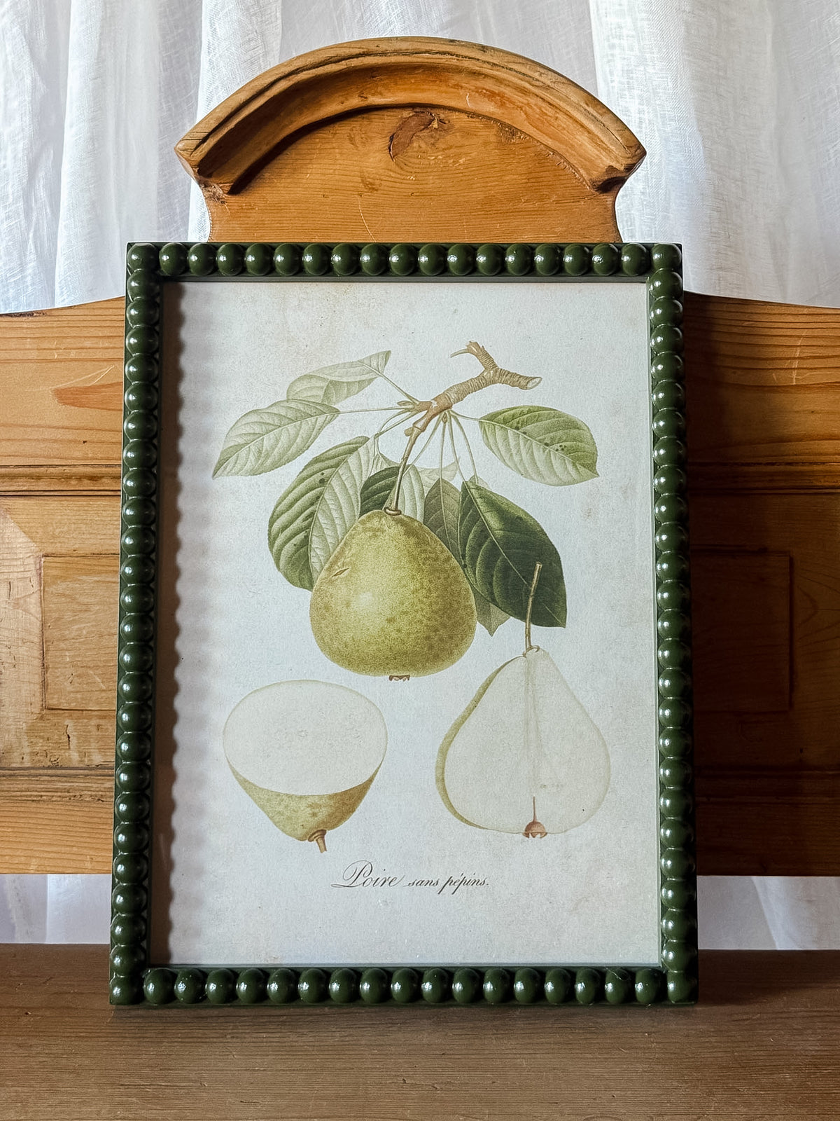 Pear Print in Hobnail Frame