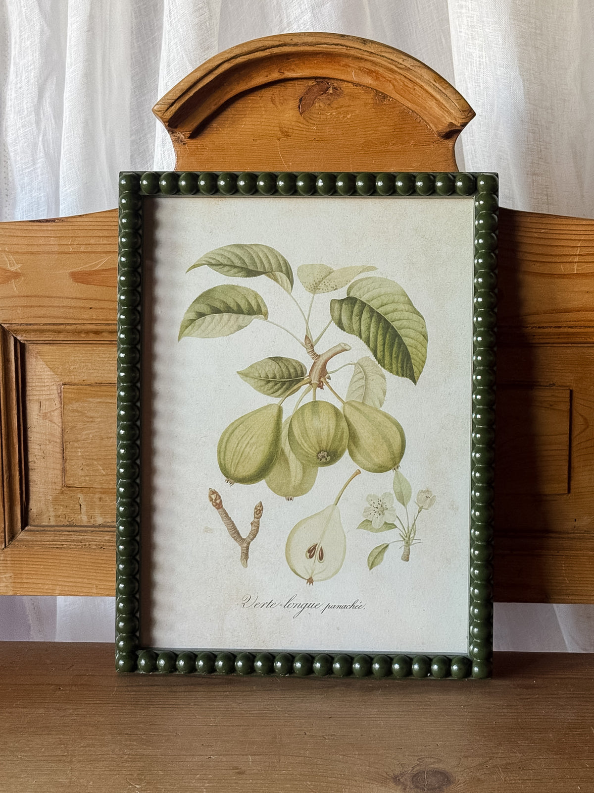 Pear Print in Hobnail Frame
