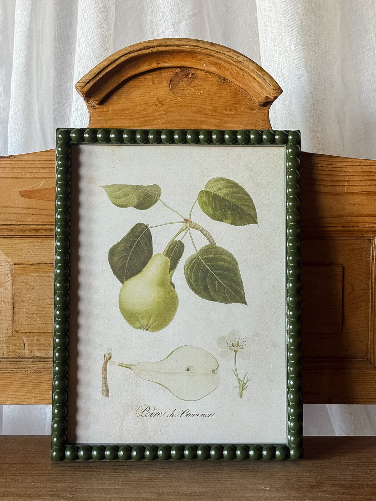 Pear Print in Hobnail Frame
