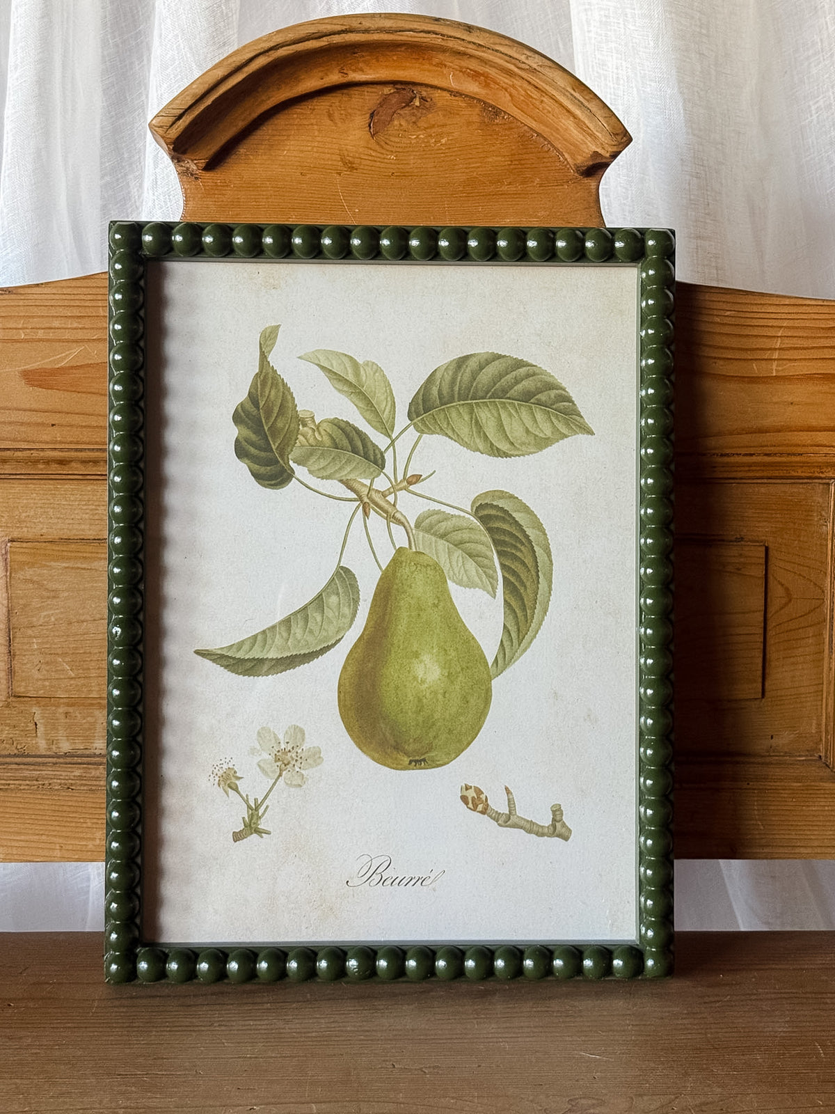 Pear Print in Hobnail Frame