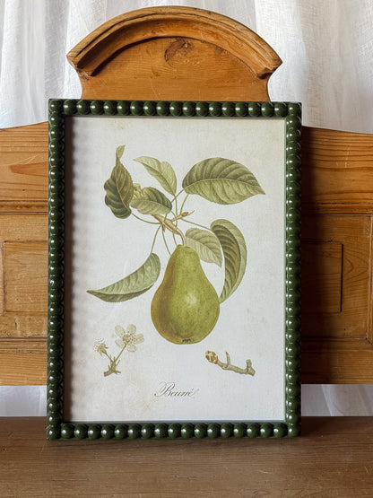 Pear Print in Hobnail Frame