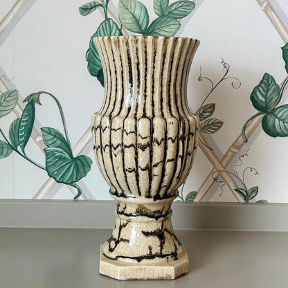 Ivory Crackle Vase - OAKSTREET SHOPPE