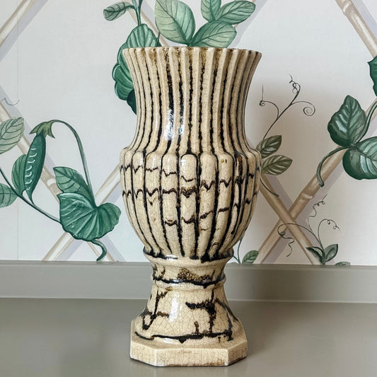 Ivory Crackle Vase - OAKSTREET SHOPPE