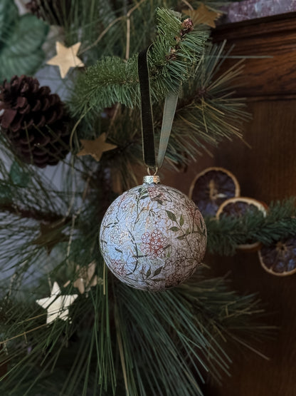Green Leafy Paper Ball Ornament - OAKSTREET SHOPPE