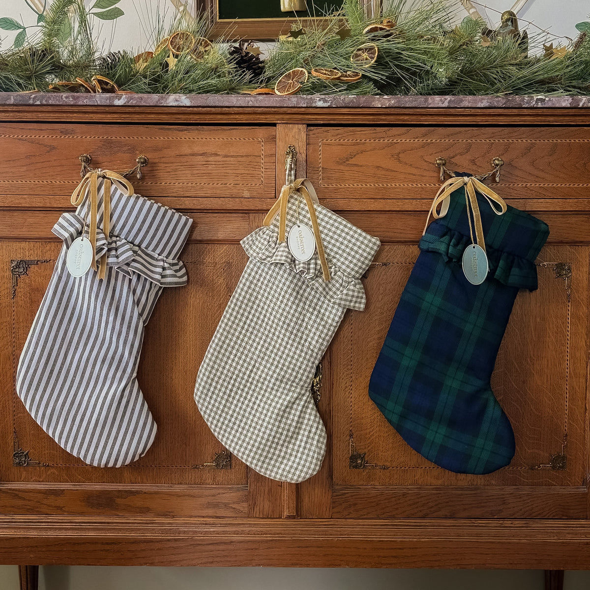 Brown Stripe Stocking - OAKSTREET SHOPPE