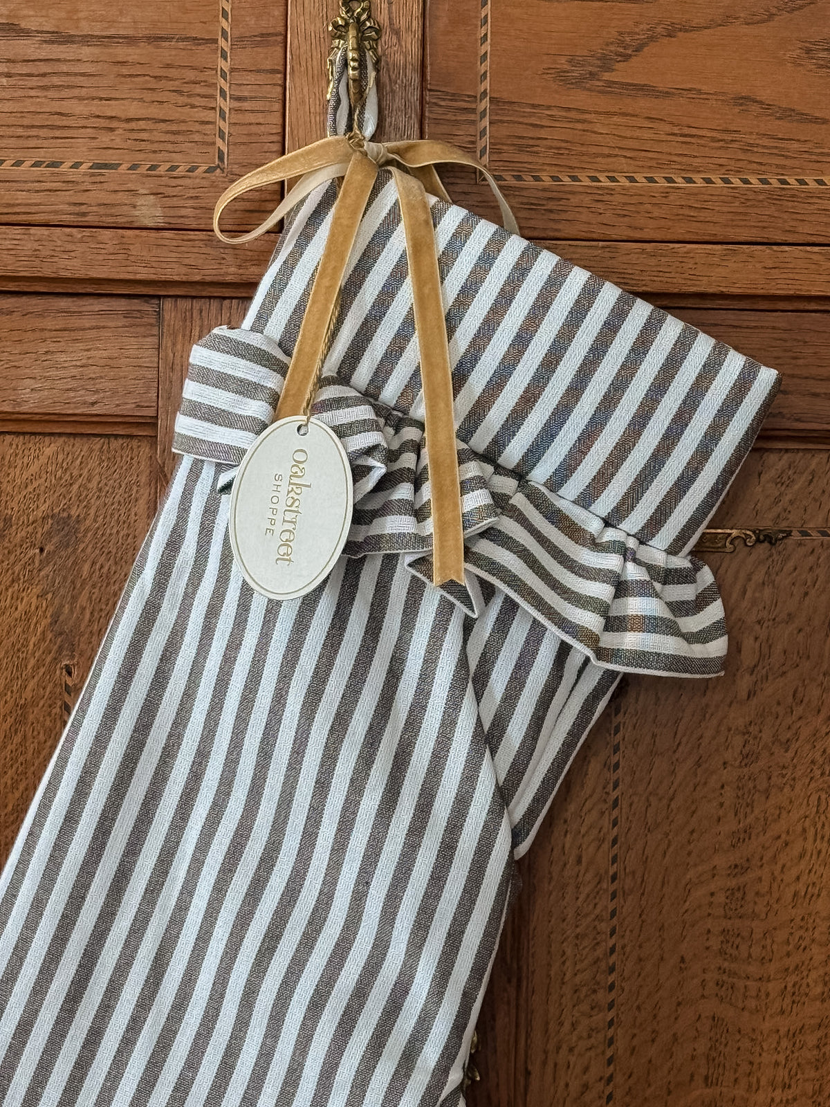 Brown Stripe Stocking - OAKSTREET SHOPPE