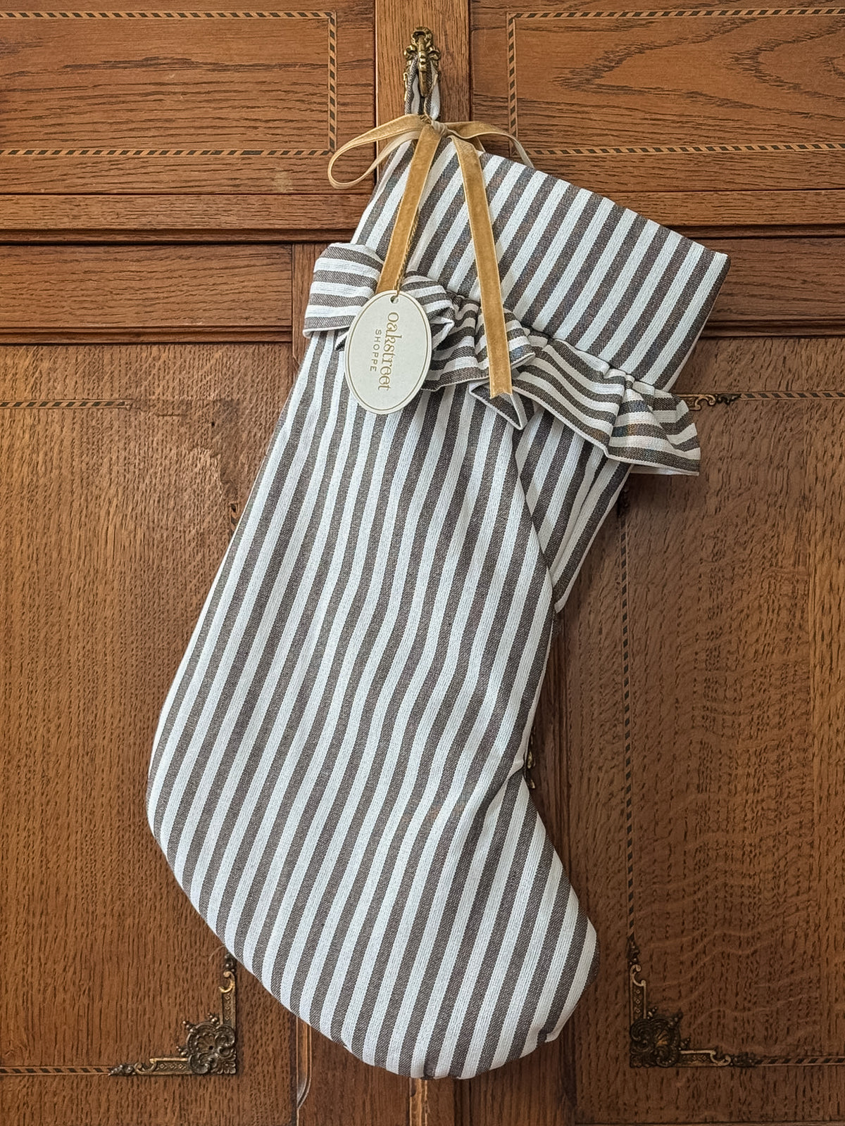 Brown Stripe Stocking - OAKSTREET SHOPPE