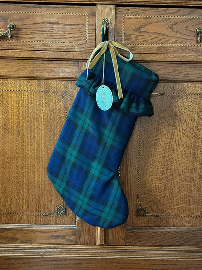 Green Plaid Stocking - OAKSTREET SHOPPE