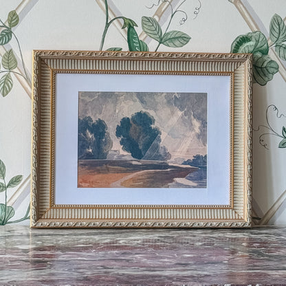 Landscape with Trees and Lake, Framed Print - OAKSTREET SHOPPE