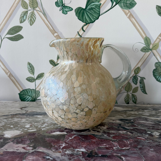 Italian Mottled Glass Pitcher