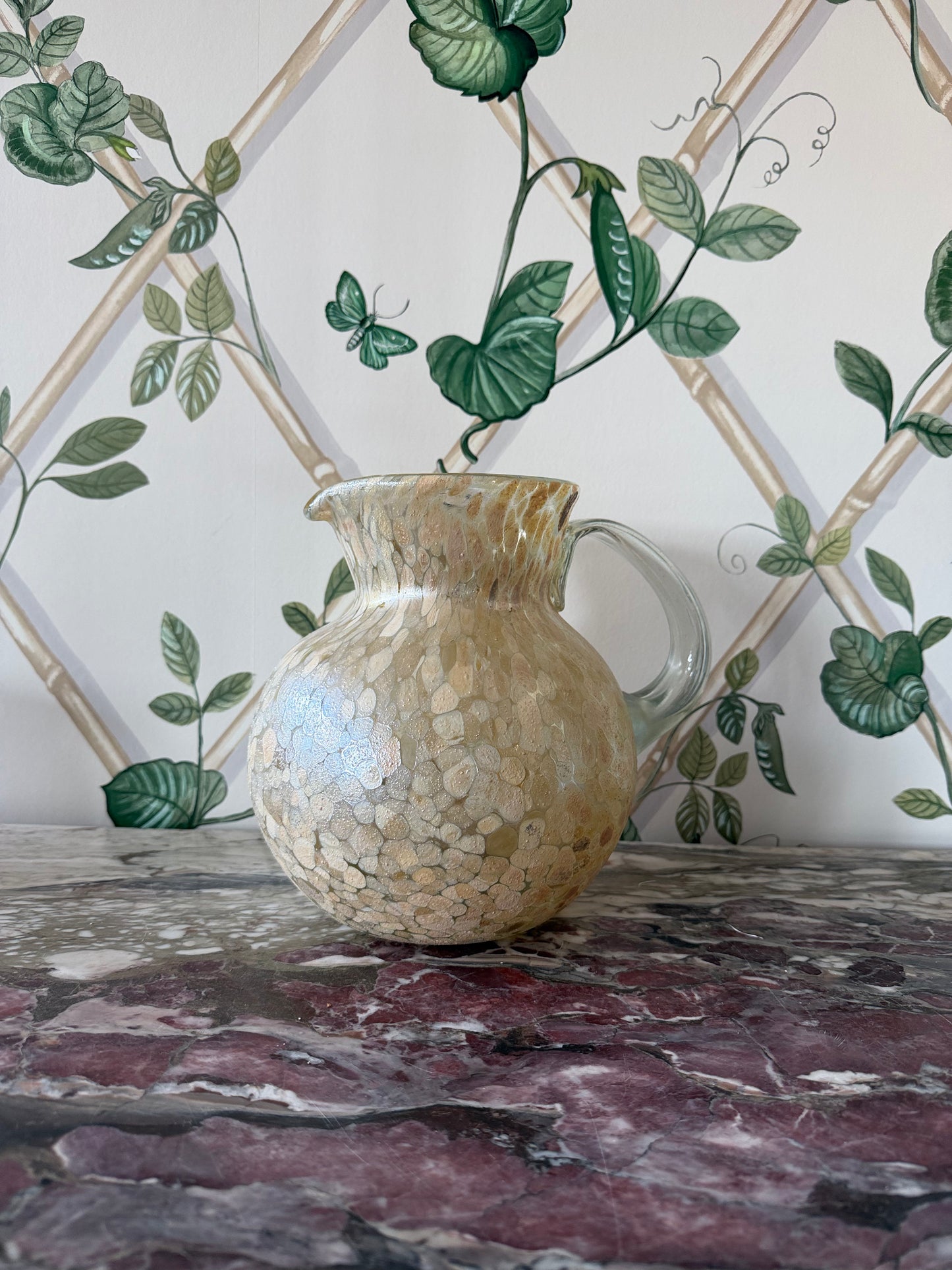 Italian Mottled Glass Pitcher