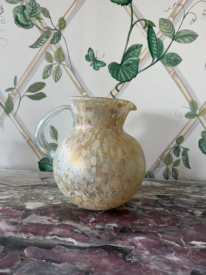 Italian Mottled Glass Pitcher