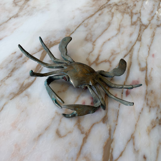Vintage Brass Crab
