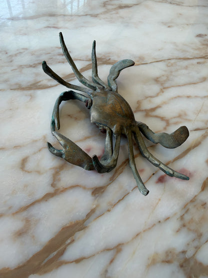 Vintage Brass Crab