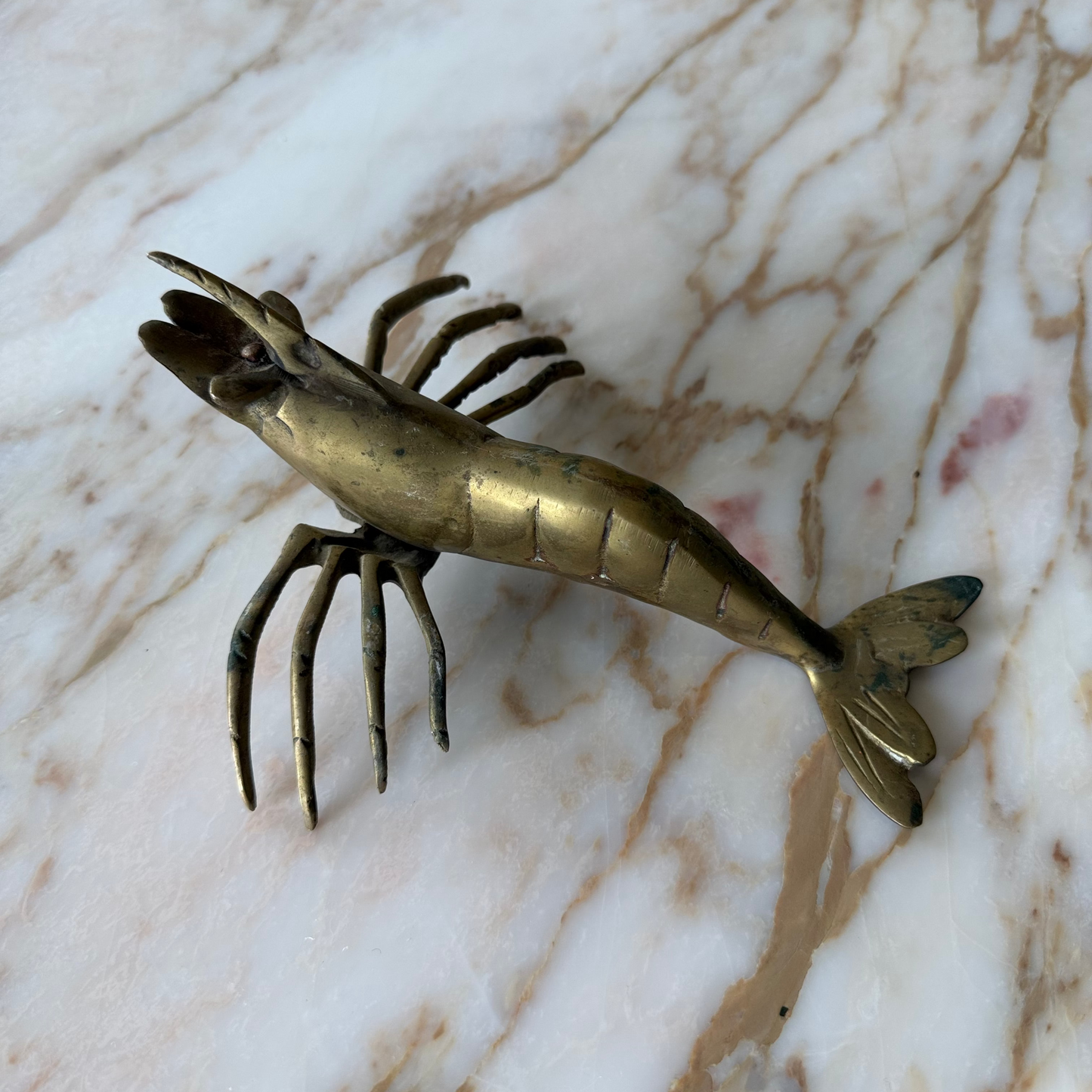 Vintage Brass Prawn