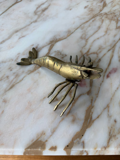 Vintage Brass Prawn