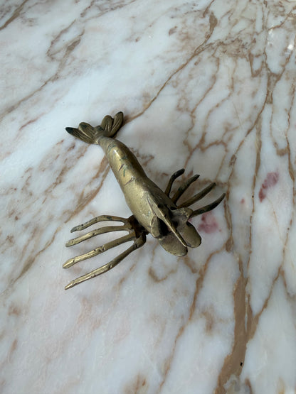 Vintage Brass Prawn