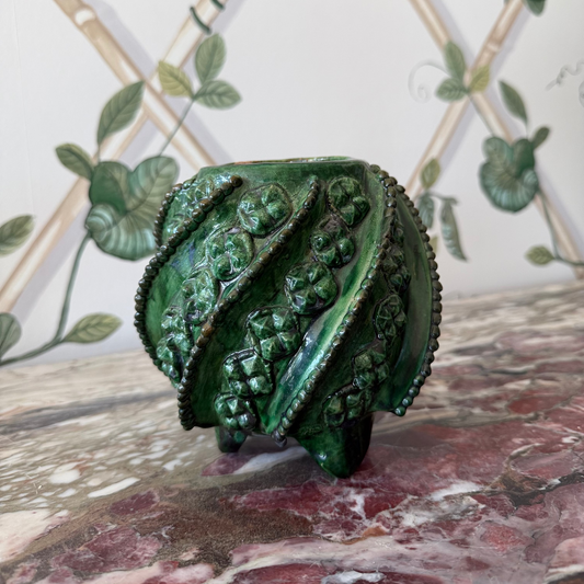 Green Ukranian Majolica Vase