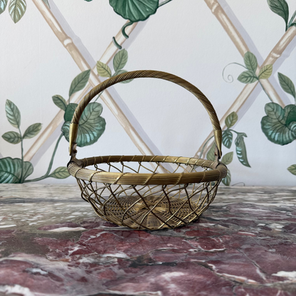 Vintage Brass Basket