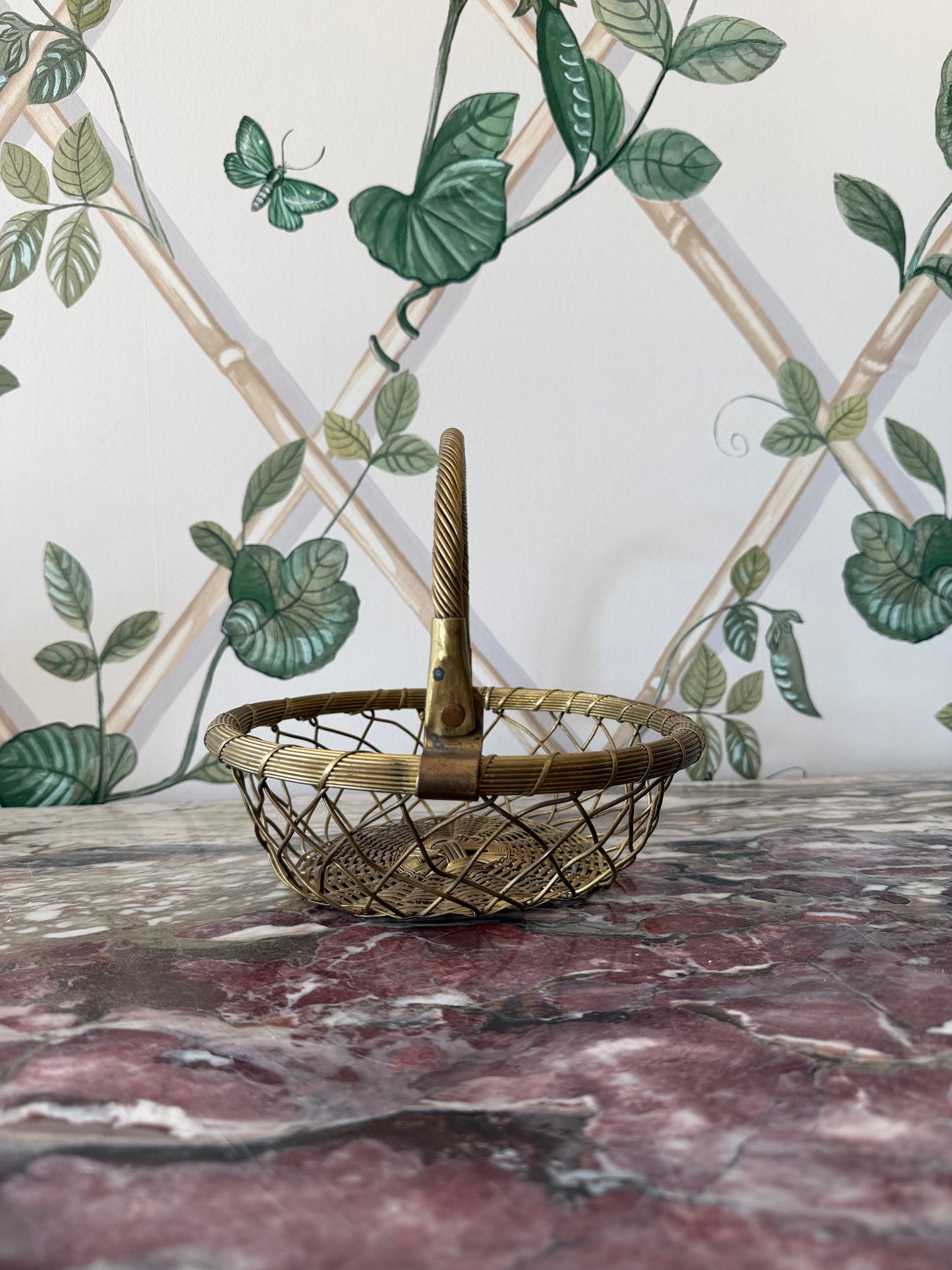 Vintage Brass Basket