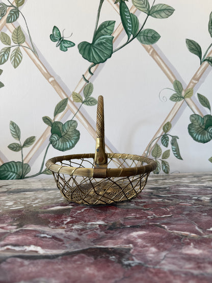 Vintage Brass Basket