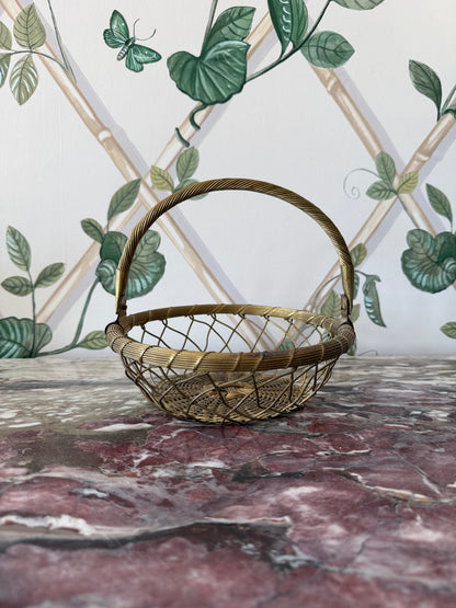 Vintage Brass Basket