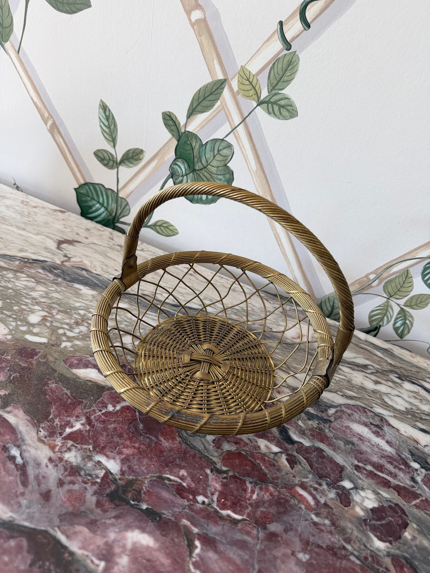 Vintage Brass Basket