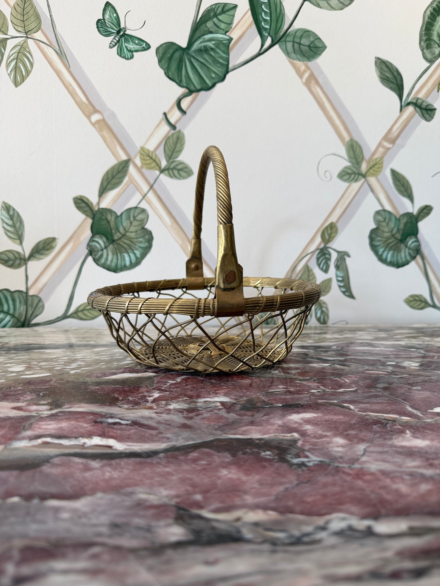 Vintage Brass Basket