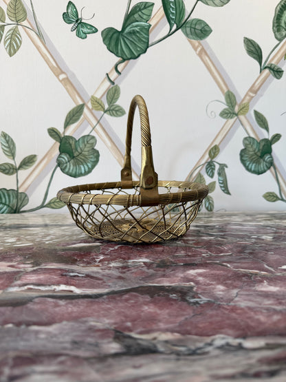 Vintage Brass Basket