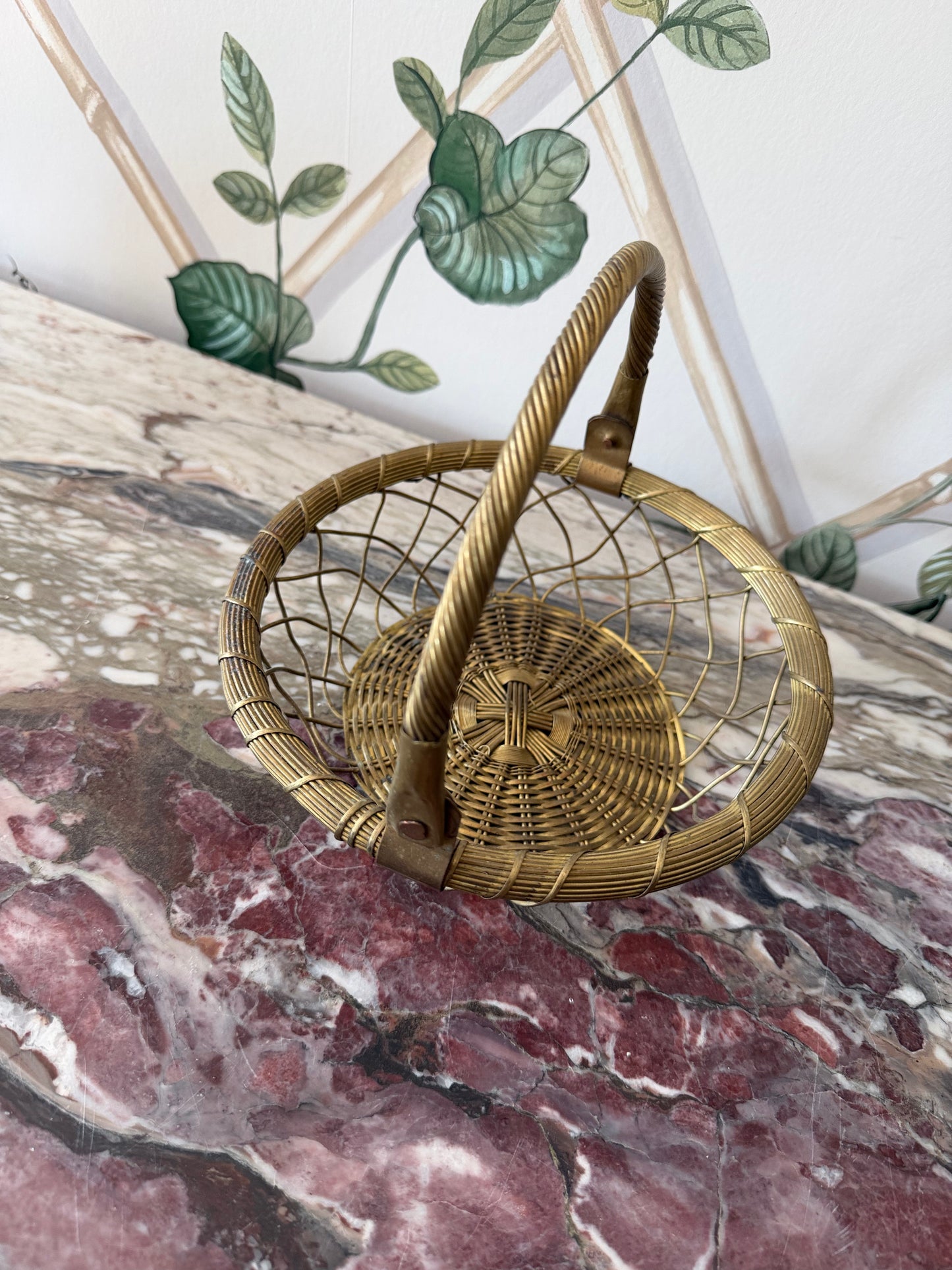 Vintage Brass Basket